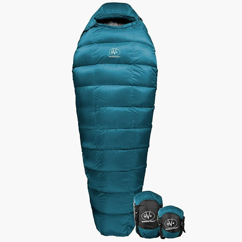 Summit Sleeping Bag 800+ Fill Power Starting Under 2lbs Ultralight Backpacking Mummy Down Sleeping Bag for Lightweight Hiking