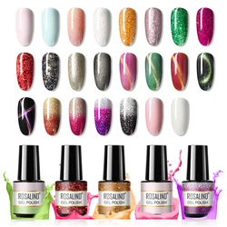 ROSALIND Multicolor Gel Nail Polish Semi Permanent Manicure Vernis Primer Top Hybrid Gel Varnishes Polish for Nail Art Salon/DIY