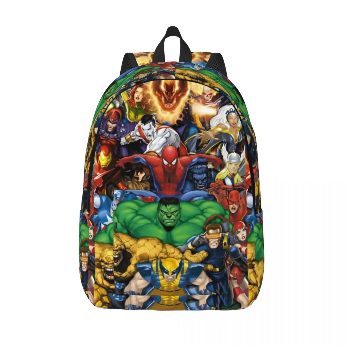 Custom Superhero Hulk Wallpaper Canvas Backpacks for Men Women Waterproof School College Bag Printing Bookbags