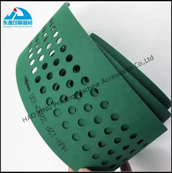 Venda quente de perfuração de papel correia transportadora de papel de sucção correia transportadora para máquina de impressão KBA 3200*100