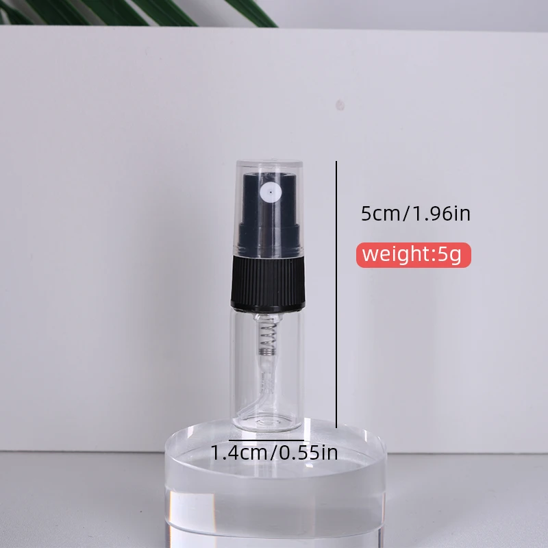 50pcs 2ml Transparent Glass Perfume Samples Portable Essential Oil Container Mini Sub-Bottle for Fragrance Trials And Samples