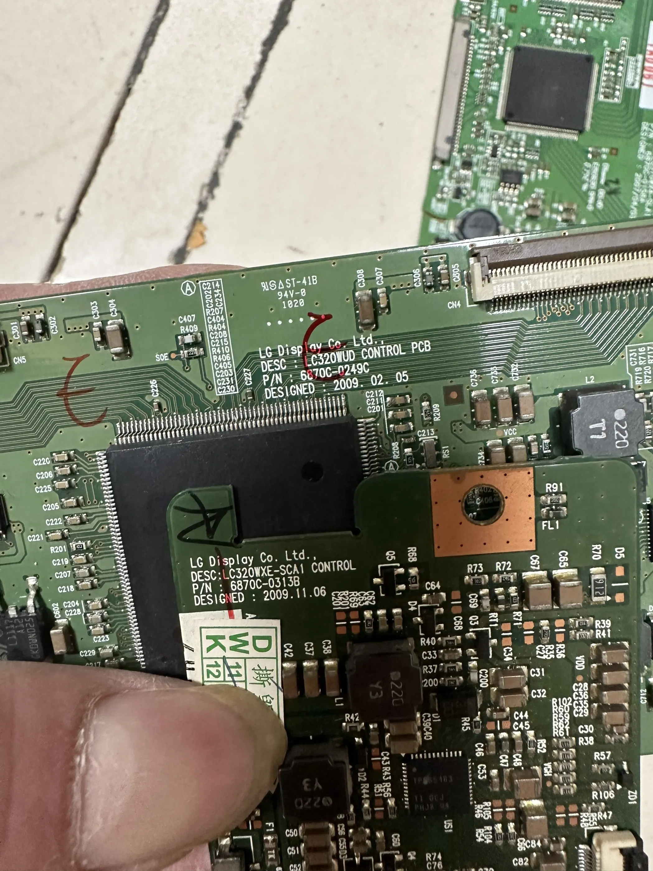 

Плата управления ЖК-телевизором LC320WUDY 6870C-0249C