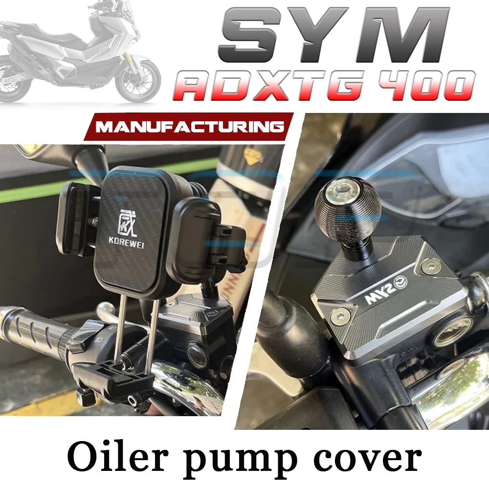 Black M8 phone holder SYM ADXTG 400 extended Oiler pump cap 400ADXTG 400 ADXTG adxtg400 400adxtg 400 adxtg