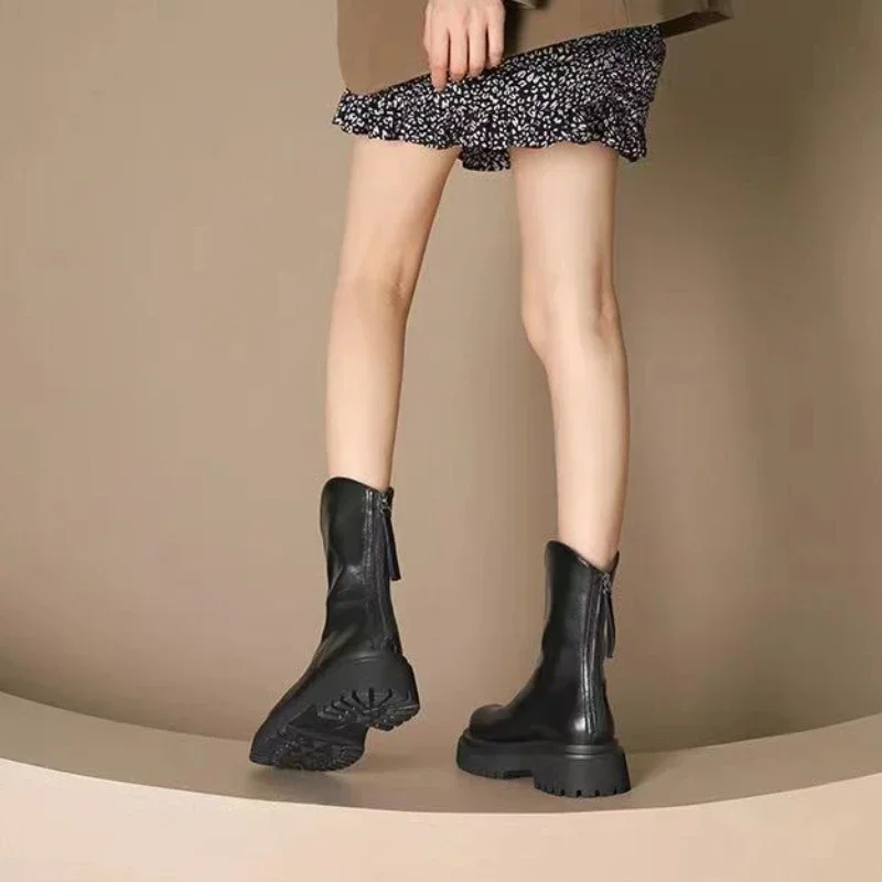 

Chunky Autumn Booties New In Platform Women's Ankle Boots Hot On Offer Large Size Warm Winter 2024 Footwear Female Short Shoes