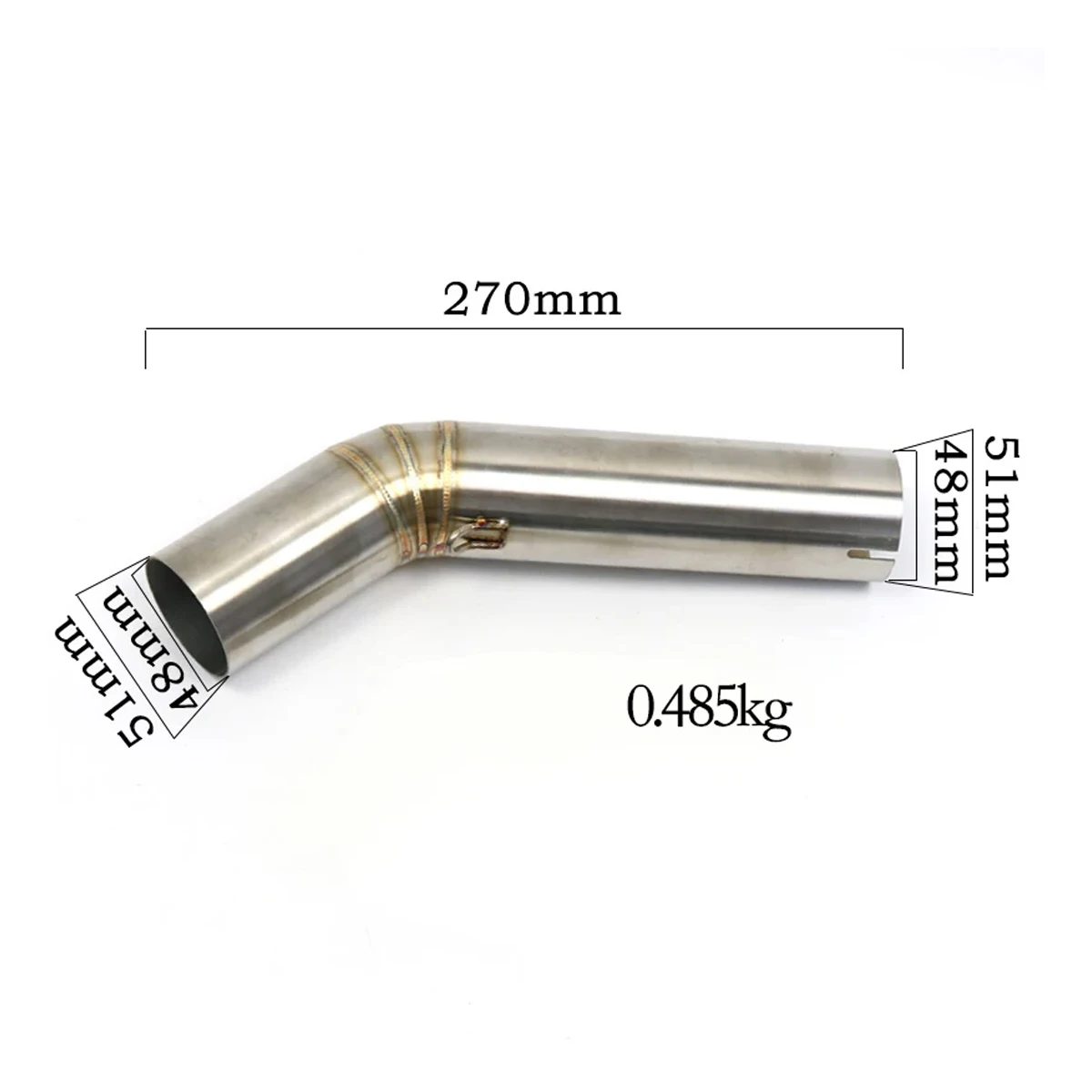 Curved Mid Link Pipe Motorcycle Exhaust Replacement Parts For Suzuki GSX-R1000 2006-2007