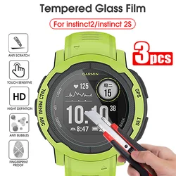 1/3Pcs Tempered Protective Glass Explosion-proof Anti Scratch Full Screen Protector Film for For Garmin Instinct 2 2S Front Film