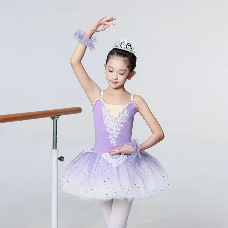 

Ballet Skirt Performance Costume Girls' Fluffy Skirt Children's Swan Dance Princess Veil Skirt