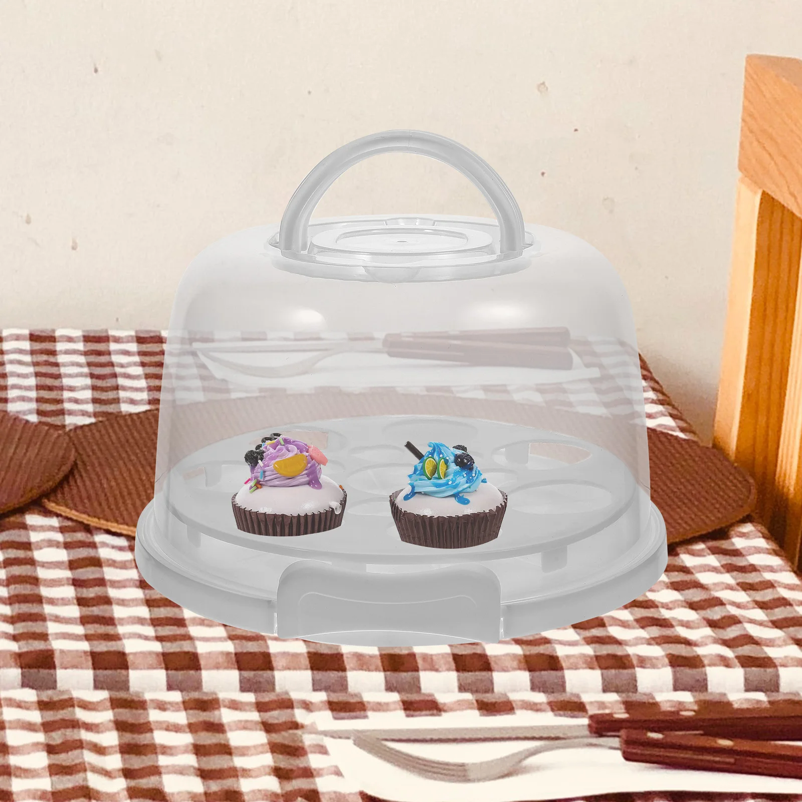 

Cake Preservation Box 8 Inch Tall White Carrier Lid H Reusable Food Storage Container Transparent Dome Protects Cakes