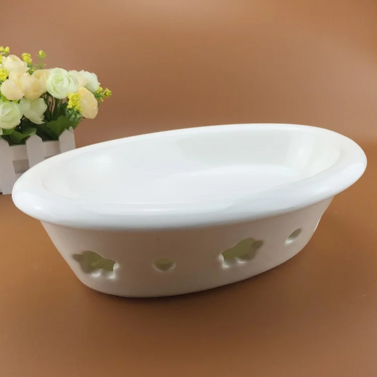 

Cerc Fi Di Restaurant Sle Large Fi Plate Soup Bowl with Stove Base Heating Insulation Dining Utensils Plum Blossom...