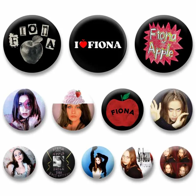 Creative F-Fiona A-Apple Singer Button Pins Funny Handmade Brooches Bag Clothes Shoes Decor Jewelry Accessories Lapel Badge Gift