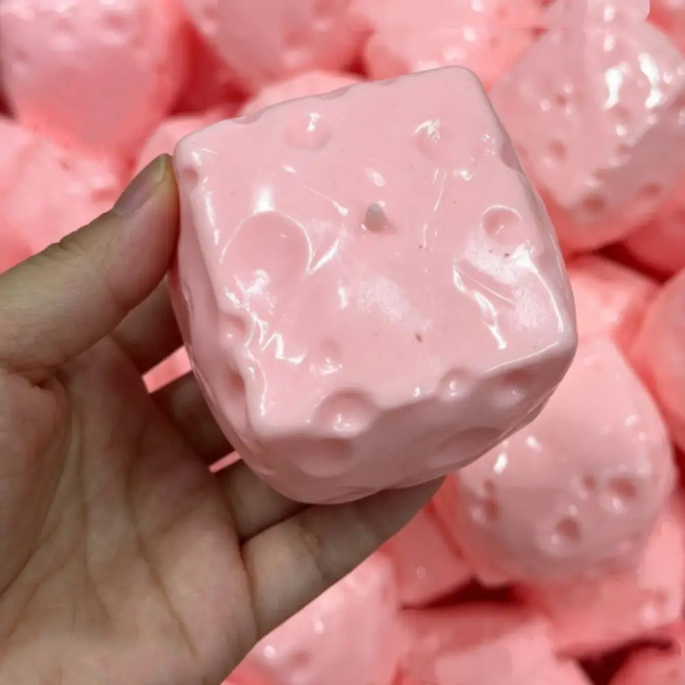 Boys Girls Hand Relax Cheese Squishy Non-bounce Moldable Crunch Squishy Fidget Pinch Handmade Ball Student Prize