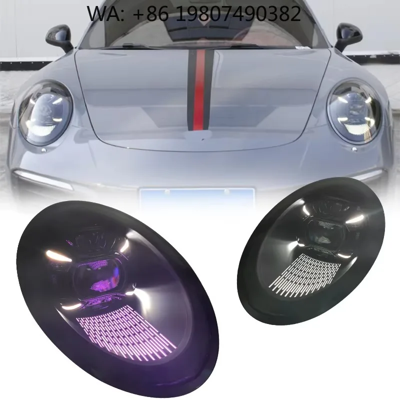 2023 Matrix Style LED Headlights, 6000K Pure White, Canbus No Error Auto Front Lamp Upgrade 2012-2018
