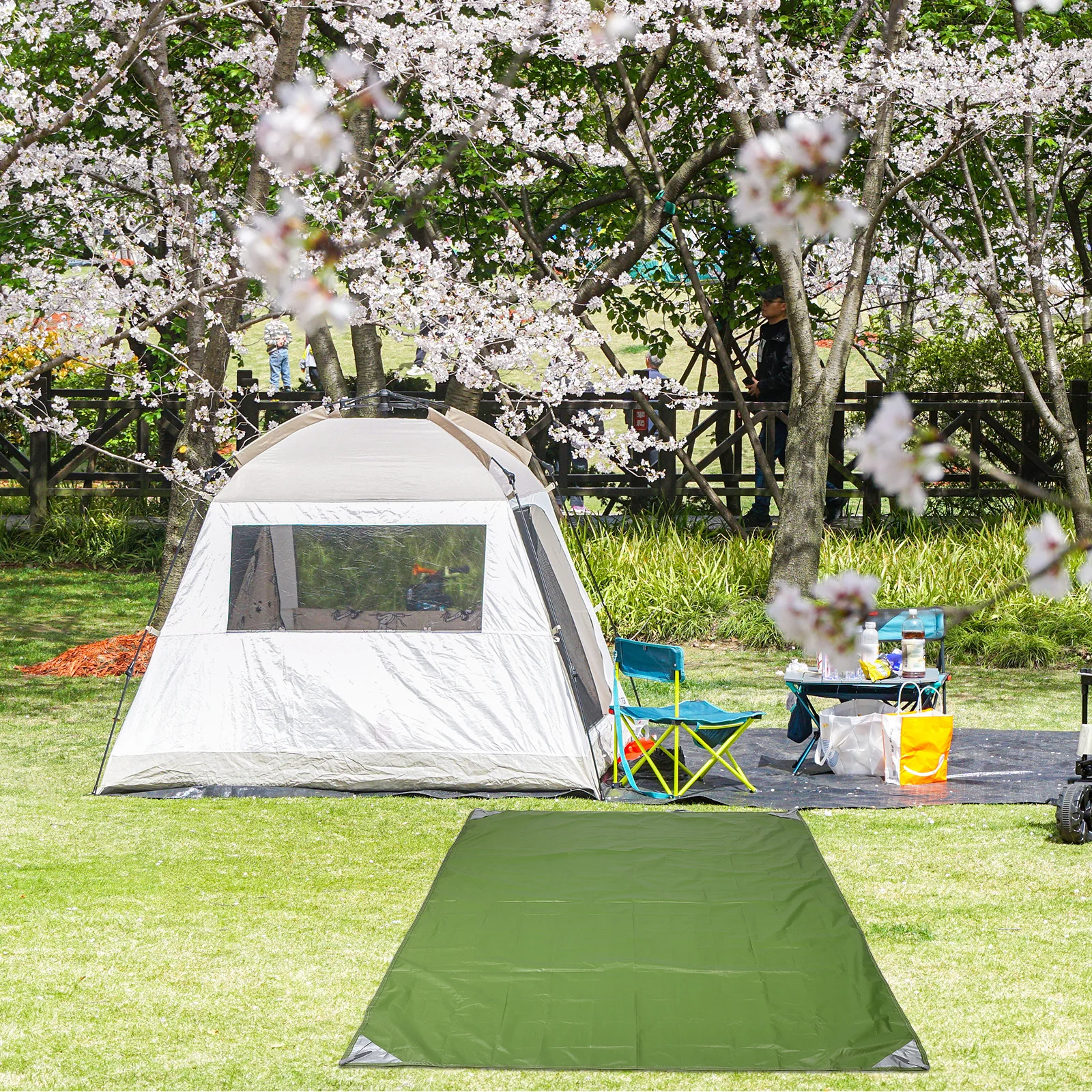 

Waterproof 200X150Cm Picnic Mat -Light Foldable Camping Hiking Blanket Large Family Use Sandproof Portable Floor