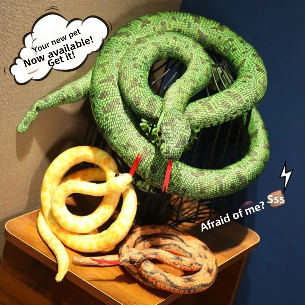 

Throw Pillow 160cm Artificial Python Soft Creative Long Snake Cartoon Lifelike Simulated Snake Children Gift