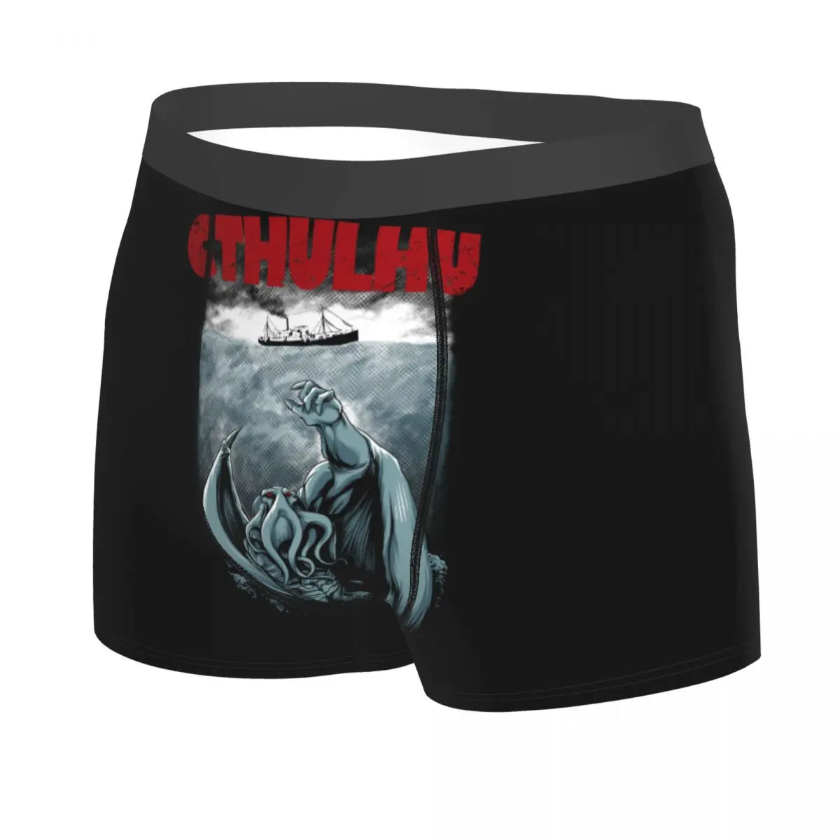 Custom Parody Cthulhu Lovecraft Boxer Shorts For Homme 3D Print Horror Movie Underwear Panties Briefs Stretch Underpants