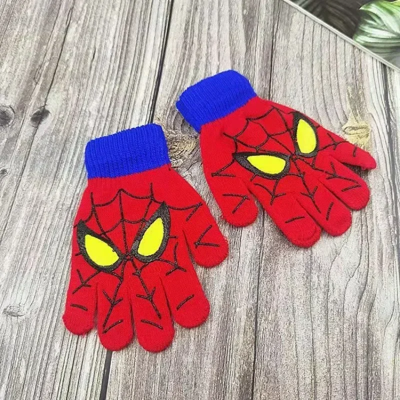 Marvel Spider-Man Handschuh- und Mütze-Set, modische Persönlichkeit, Spider-Man, warm halten, Handschuh, Mütze, Kinder-Accessoires, Weihnachtsgeschenke