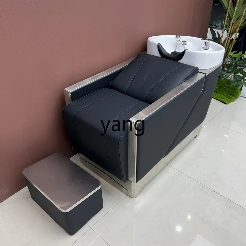 LTT high-end shampoo bed barber shop special semi-lying flush bed