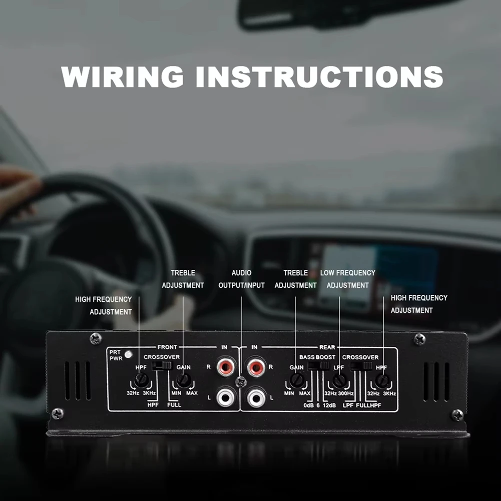 NEW-12V Universal Car Amplifier Board 4 Channels Max 2500W Car Audio Amplifier Powerful Car Subwoofer AMP Car Accessories
