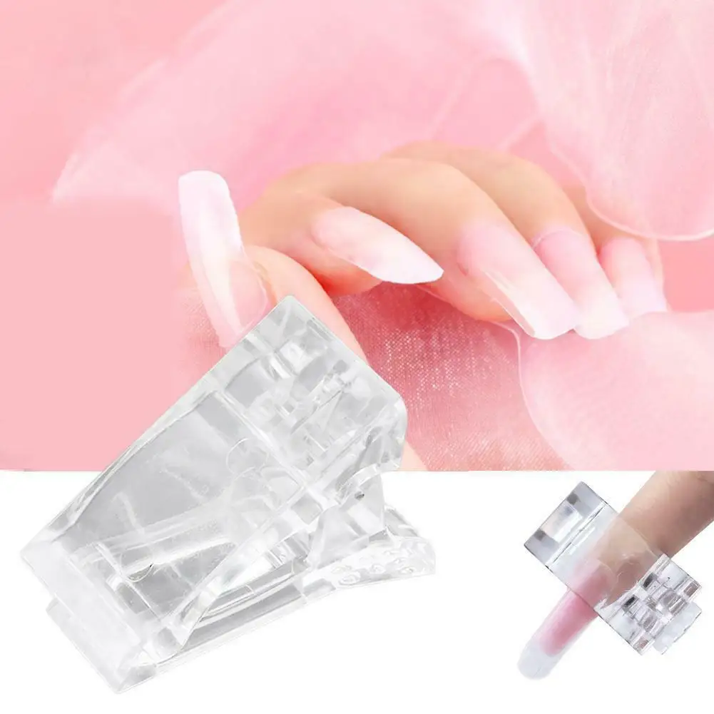 5pcs Transparent Acrylic Nail Clip Quickily Building Tips Clips Finger Nails Gel Polish Extension UV Lamps Manicure Art Tools