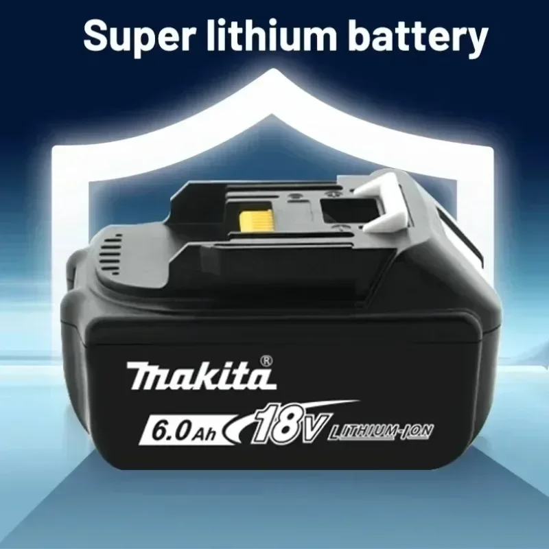 Genuine Makita 18V 6A Rechargeable Power Tools Battery 18V makita with LED Li-ion Replacement LXT BL1860B BL1860 BL1850 Charger