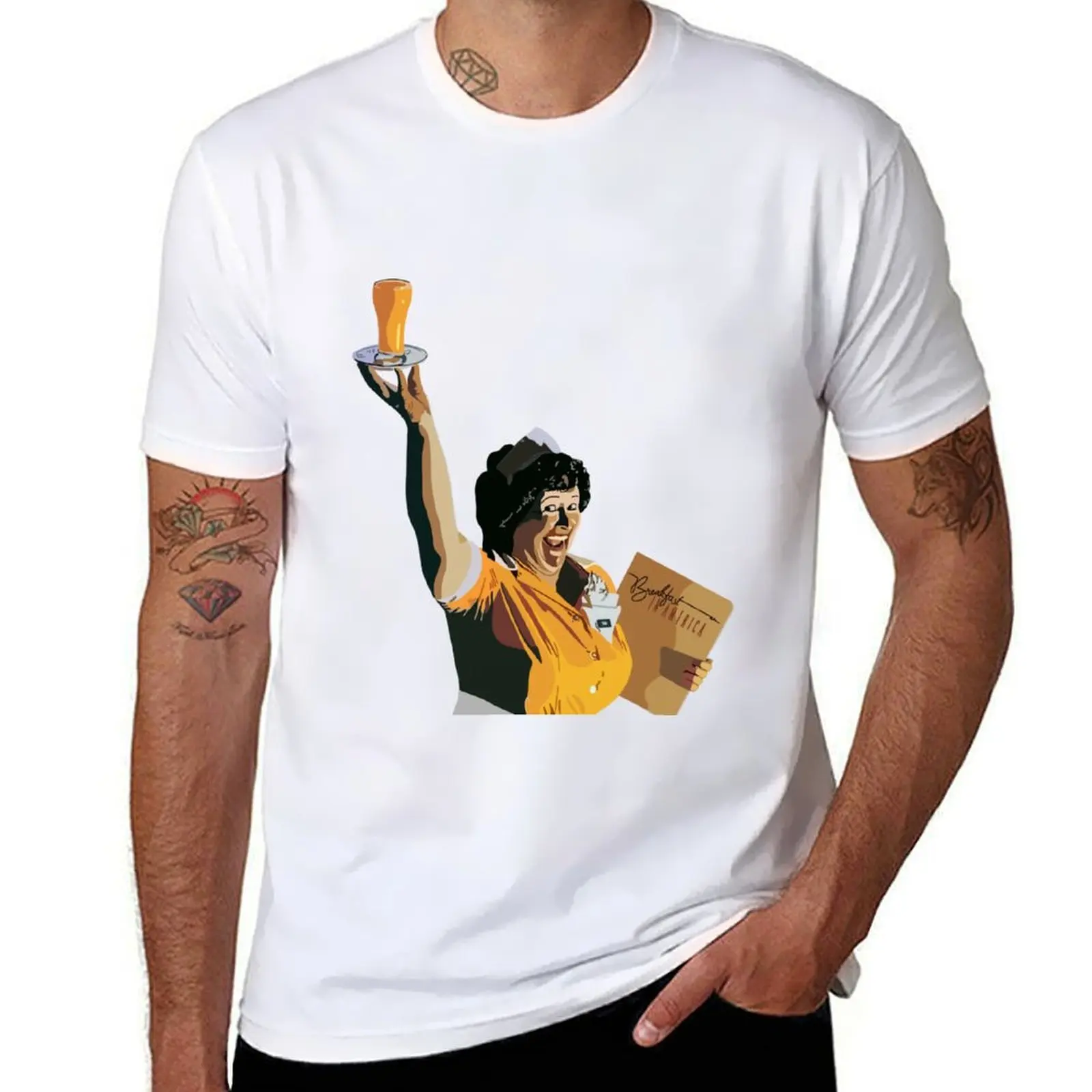 

Breakfast in America T-Shirt cotton t shirt man printed t shirts for man