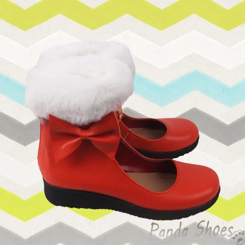 Bungo Stray Dogs Izumi Kyoka Scarpe Cosplay Gioco Anime Stivali pelosi rossi BSD Costume Cosplay Prop Scarpe per Con Festa di Halloween