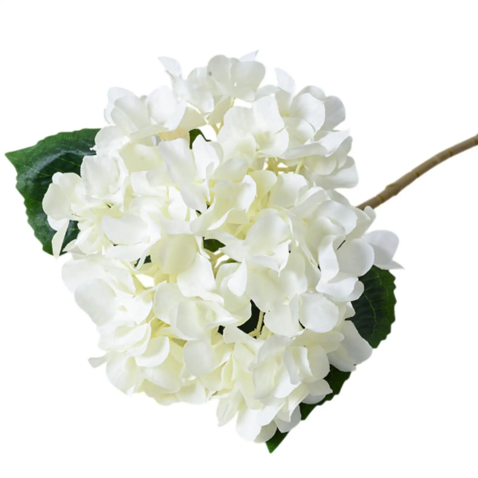 17.7inch Silk Cloth Fake Hydrangea Flower DIY Decoration Multifunctional with Green Leaves for Making Bouquets Accessories
