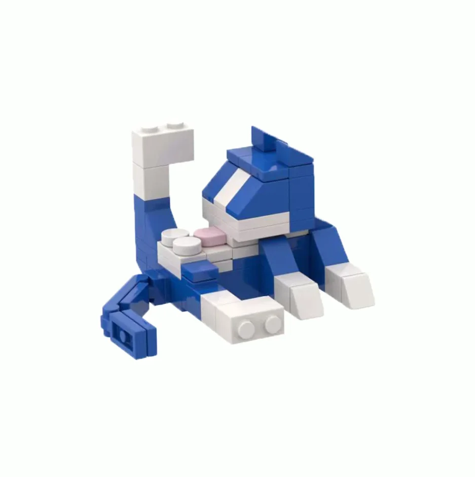 مكعبات بناء سلسلة حيوانات القط من MOC City ألعاب تعليمية للأطفال، هدية إبداعية يمكنك صنعها بنفسك لعيد الميلاد #6