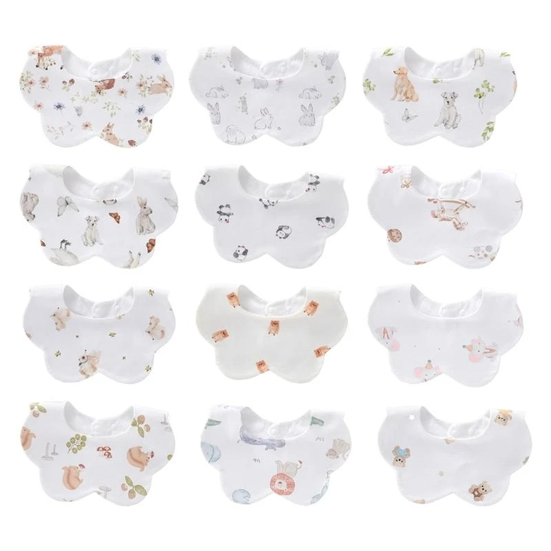 

Lightweight Baby Bibs Lovely Pattern Newborns Bibs Comfortable Baby Bibs Gift G2TD