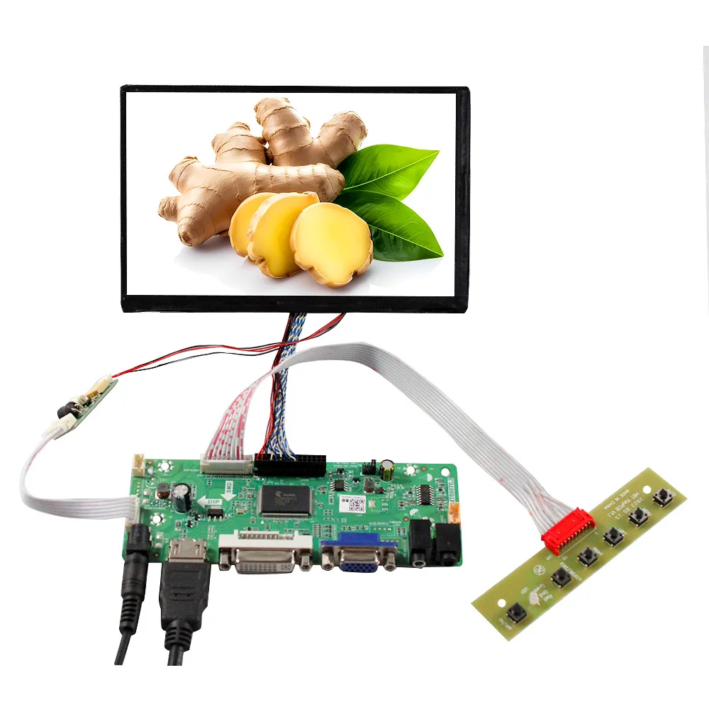 

Hd-Mi Dvi Vga M.Nt68676.2A Board Lcd Monitor Electronic Display 7" N070Icg-L21 1280X800 Lcd Screen Module For Car