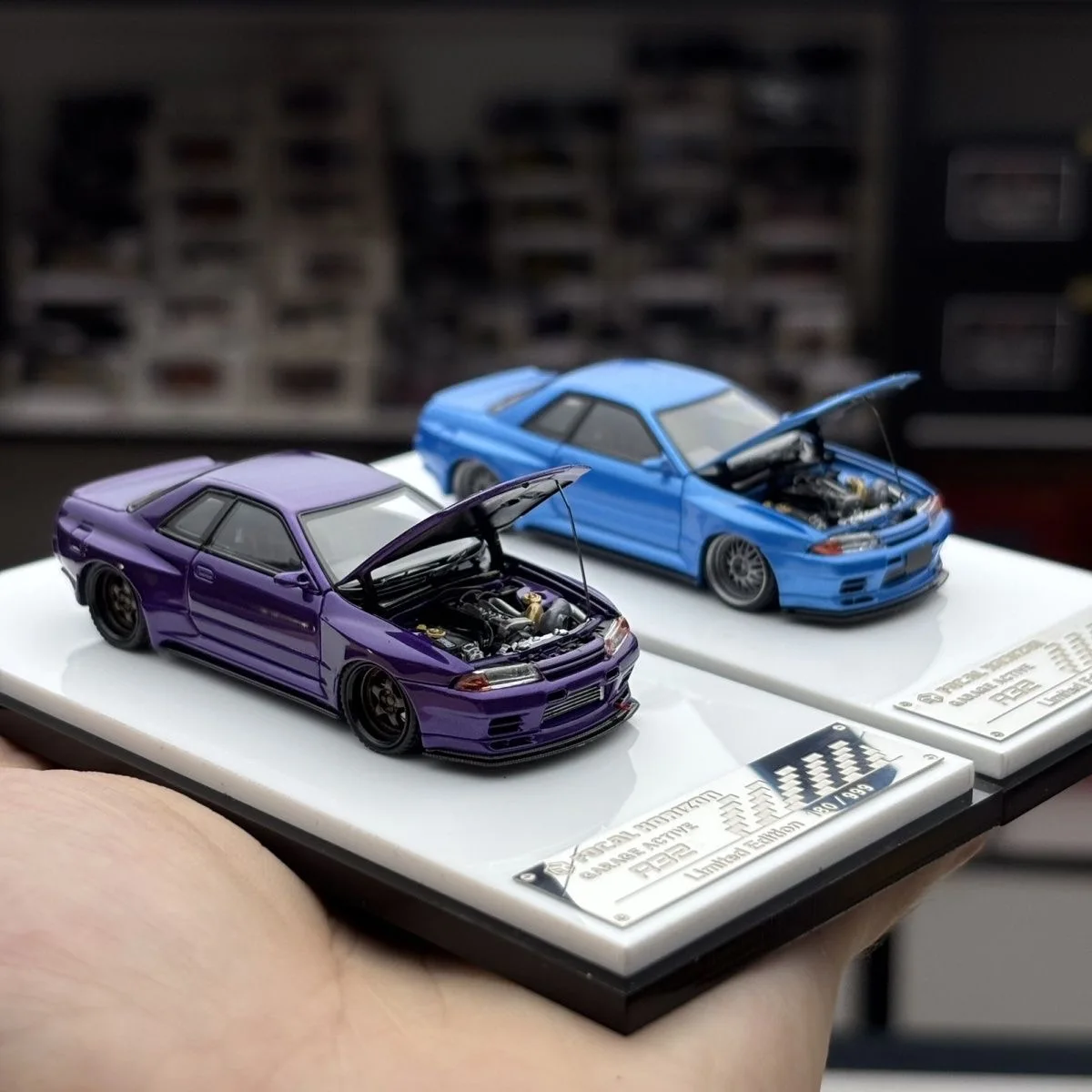 Focal Horizon 1/64 Nissan Skyline GT-R R32 Garage Active Diecast Car Model Alloy Simulation Collection Toy Gift For Boys