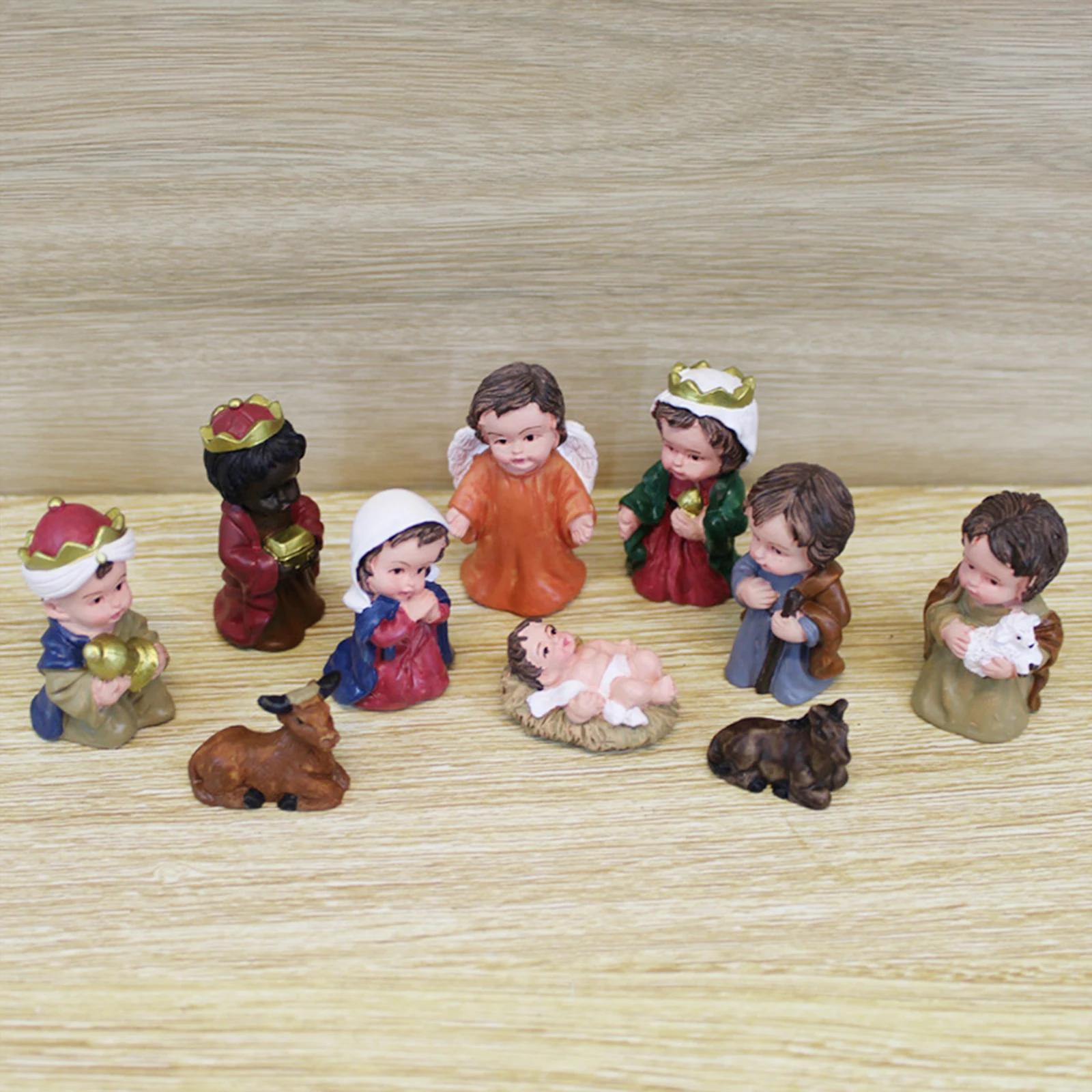 Jesus Geburts figuren setzen Harz Weihnachten Krippe Ornamente katholische Figuren Familie Tisch dekoration