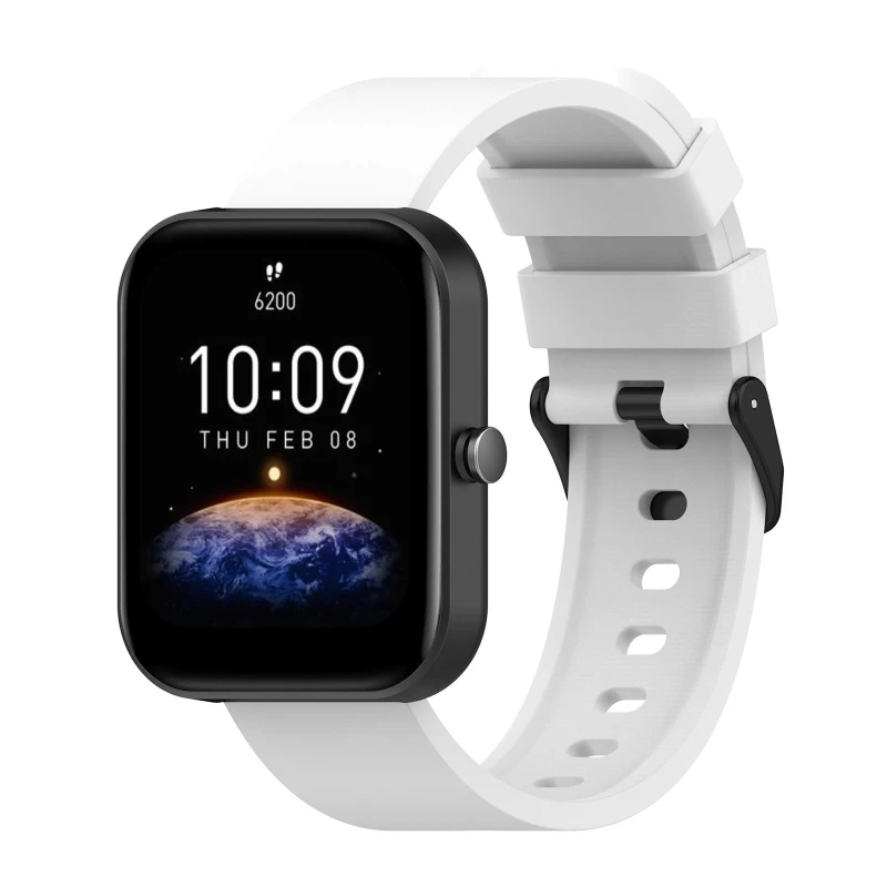 حزام سيليكون الفرقة ل Amazfit Bip 3 أسورة ساعة ذكية استبدال معصمه حزام قابل للتعديل المعصم ل amazfit Bip3