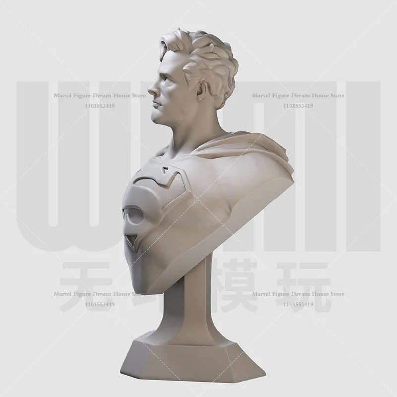 1/16 1/10 Scale DC Superman Clark Kent The Man of Tomorrow God of Strength DIY GK 3D Resin Un-panited White Bust Men Dolls