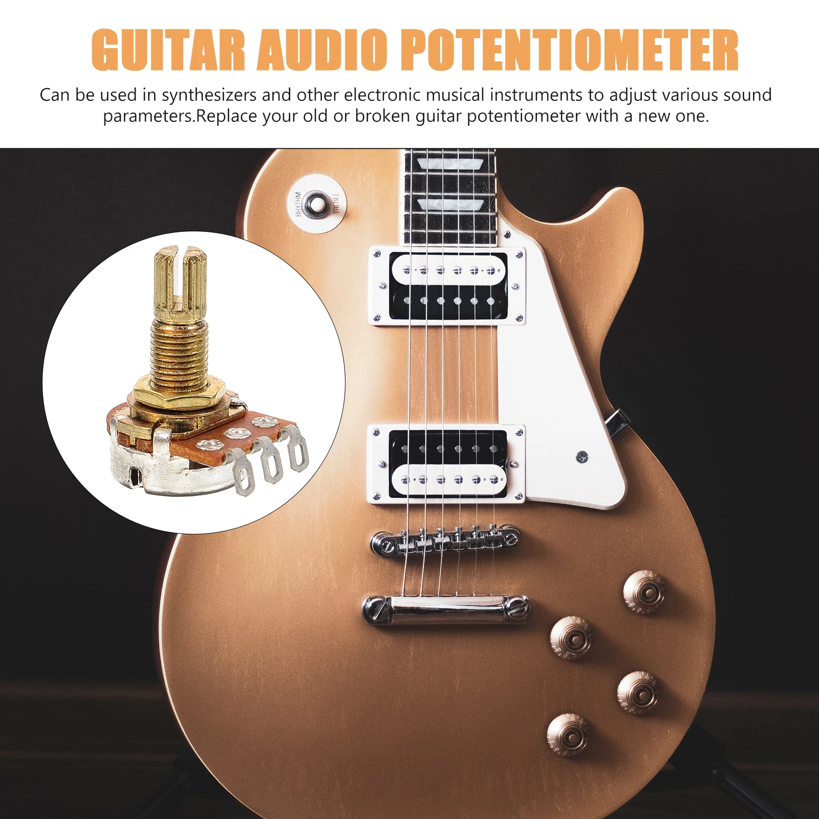 

10 Pcs Replace Guitar Potentiometer Guitars Repair Metal Short Split Shaft Audio Pots