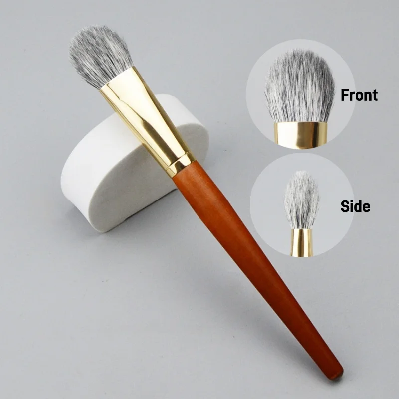 Natuurlijk haar Blush Brush Gezichtsdetail Schaduw Make-upborstels Geitenharen Blusher Bronzer Pro Essential Cosmetic Tools