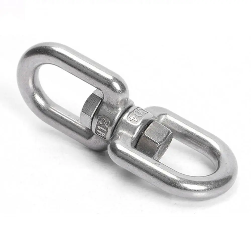 1Pcs Eye Connectors 8 Ring Hook 304 Stainless Steel M4 M5 M6 M8 Carabiner Clasp 4mm 5mm 6mm 8mm Universal Marine Anchor Swivel