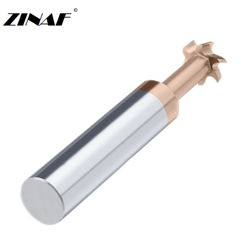 Tipo D2-D20mm T della fresa della scanalatura per fresatura semicircolare della chiavetta di CNC fresa della t-scanalatura del carburo di tungsteno HRC55