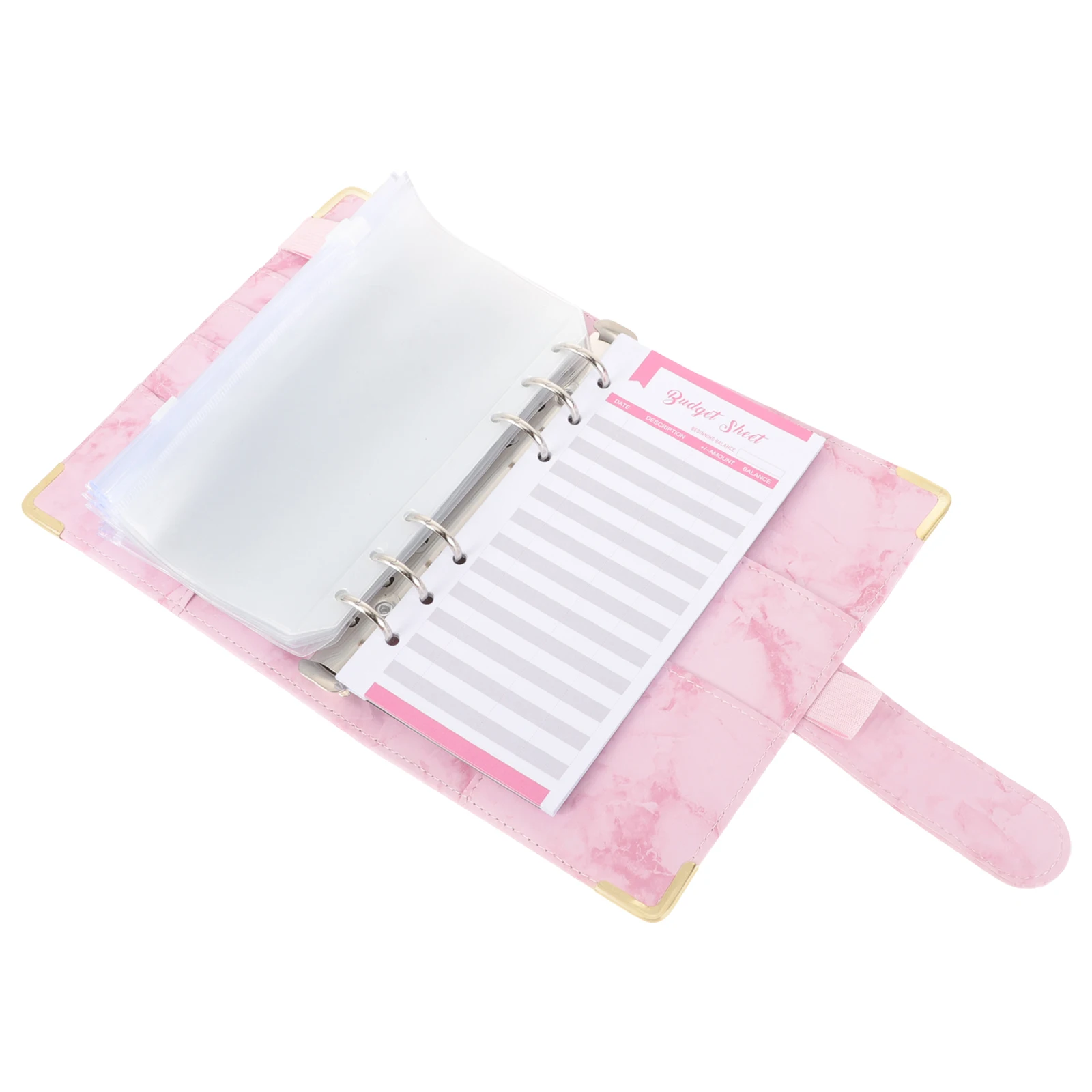 

Cash Envelopes Budget Binder PVC Ledger Folder Budget Binder With Zipper Envelopes Money Saving Planner Organizer Storage File