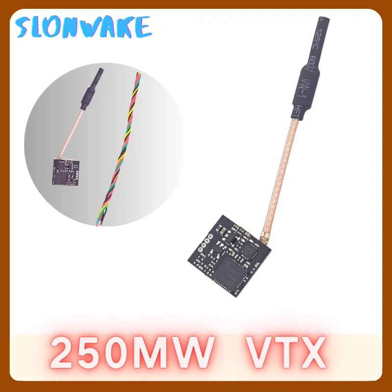 SLONWKAE 5.8G 48CH 25/100/250mW Adjustable FPV Transmitter Support Smartaudio Betaflight Cleanflight OSD For RC FPV racing drone