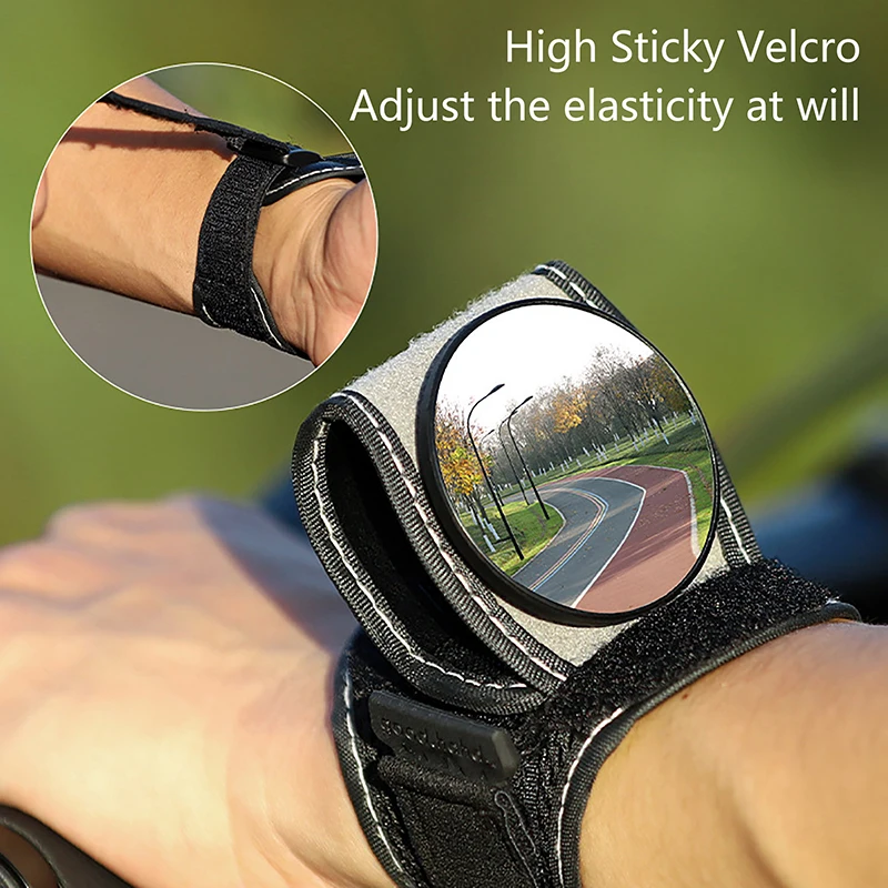 Handworn Bicycle Rearview Mirror Convex Mirror Lightweight Wrist Rearview Mirror Riding Equipment