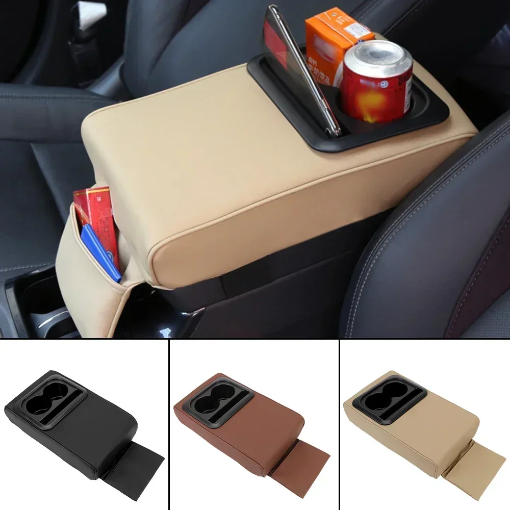 

Anti-fatigue Car Armrest Cushion Box Arm Rest Storager Box 1PCS With Cup Holder Hand Elbow Support
