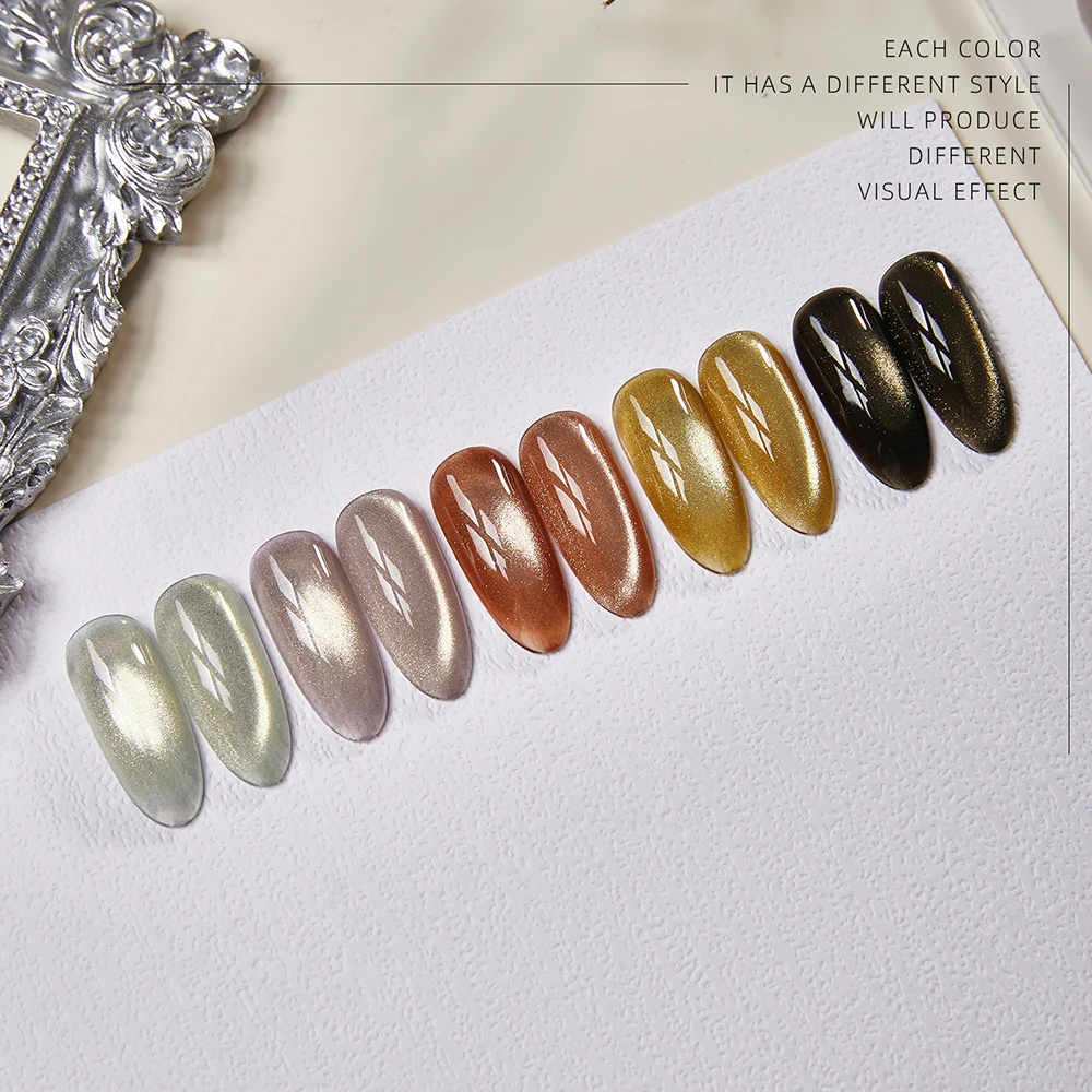 Vendeeni 5 Farben Kristall-Katzenaugen-Gel-Nagellack-Set, semi-permanenter, funkelnder, magnetischer UV-LED-Soak-Off-Gel-Lack mit Display – Detail 23