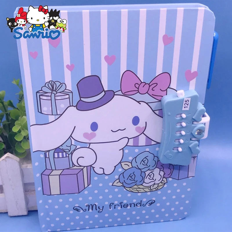 잠금 암호가 있는 대형 2023 Sanrio, 이 노트북 메모장 초등학교 어린이 귀여운 문구 노트북 펜 보내기 도매