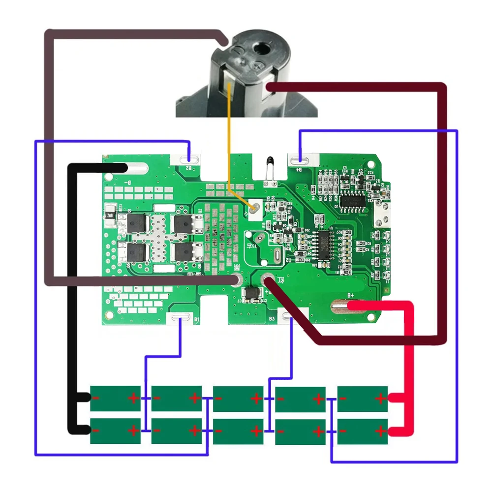 P108 10*18650 akumulator litowo-jonowy obudowa z tworzywa sztucznego ładowania obwód ochronny pokładzie PCB Box dla RYOBI 18V P103 P118 BPL-1815