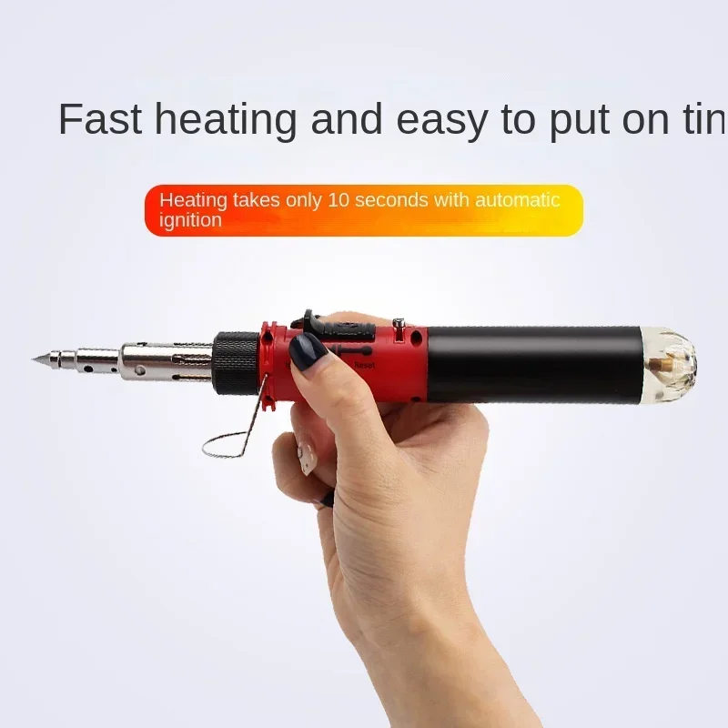 12 in 1 portable gas soldering iron with automatic ignition, adjustable temperature, inflatable gas, pen shaped maintenance, ele