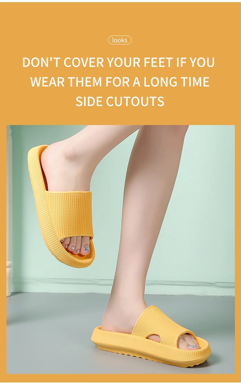 Step on the Sense of Shit Hausschuhe Sommer Home Wear Rutschfeste Schuhe mit weichen Sohlen Eva Einfache HERREN Hausschuhe – Detail 8