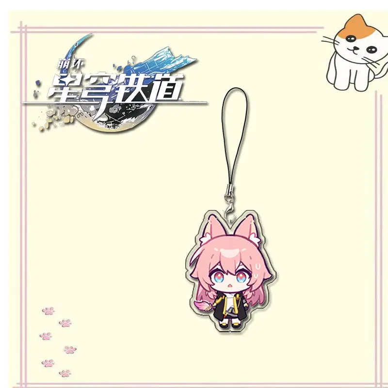 Honkai:Star Rail Phainon Chrysos Heirs Acrylic Lanyard For IPhone/Xiaomi/Huawei Mobile Phone Case Keychain KeyChain Cover Hang
