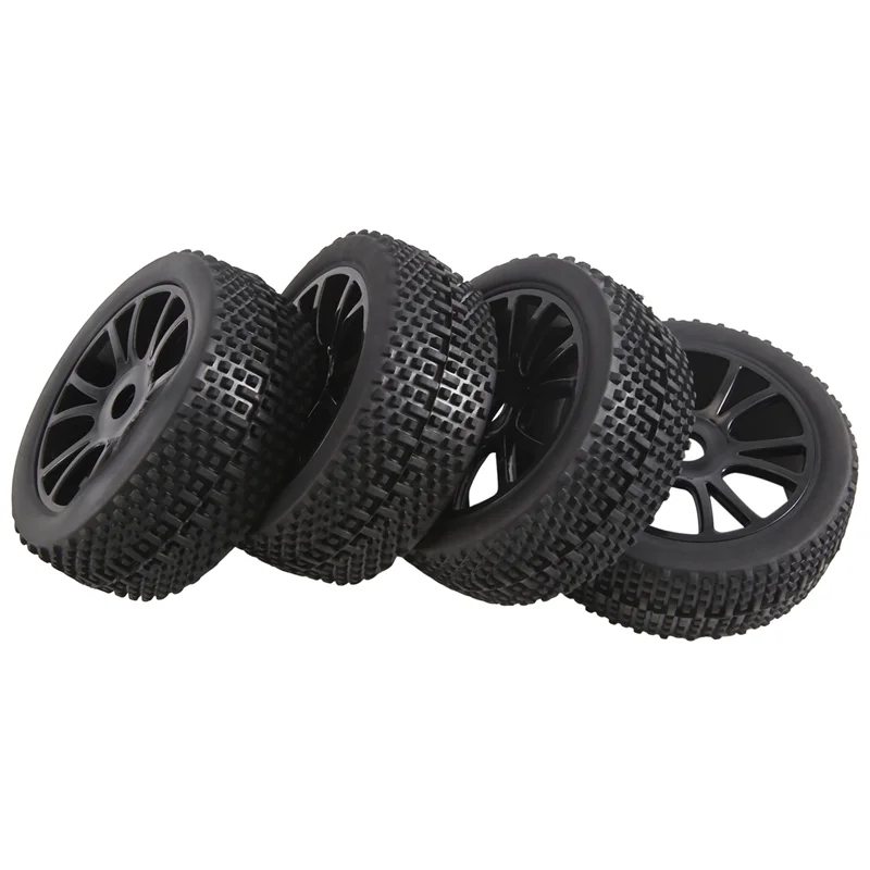

Excellent-RC 1:8 Off Road Car Buggy Rubber Tires & Plastic Wheel Rims HUB HEX 17 Mm 81-801 Accessories ,A