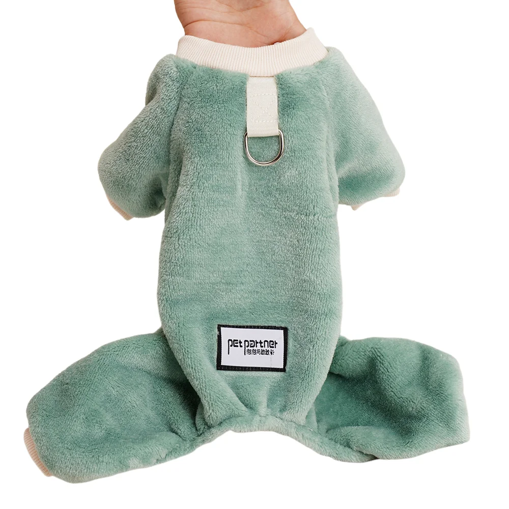 Thermal Flannel Dog Pajamas Onesie Winter Puppy Jumpsuit Cold Weather Pet Clothes Warm Clothing for Small Dogs